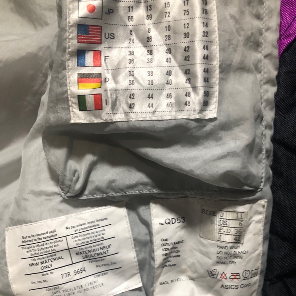 NWOT VTG ASICS 80s 90s Ski Winter Jacket Size 6 - Picture 5 of 8